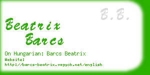 beatrix barcs business card